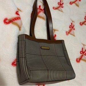Plaid Polo Ralph Lauren Brown Tote Bag